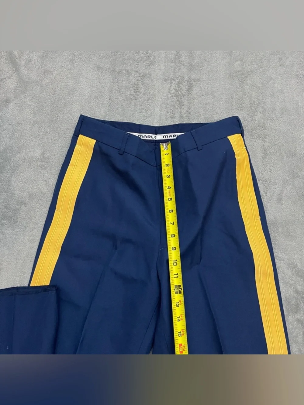 Marlow White Army Officer Pants 32R Yellow Stripe Army Service Cavalry Uniform